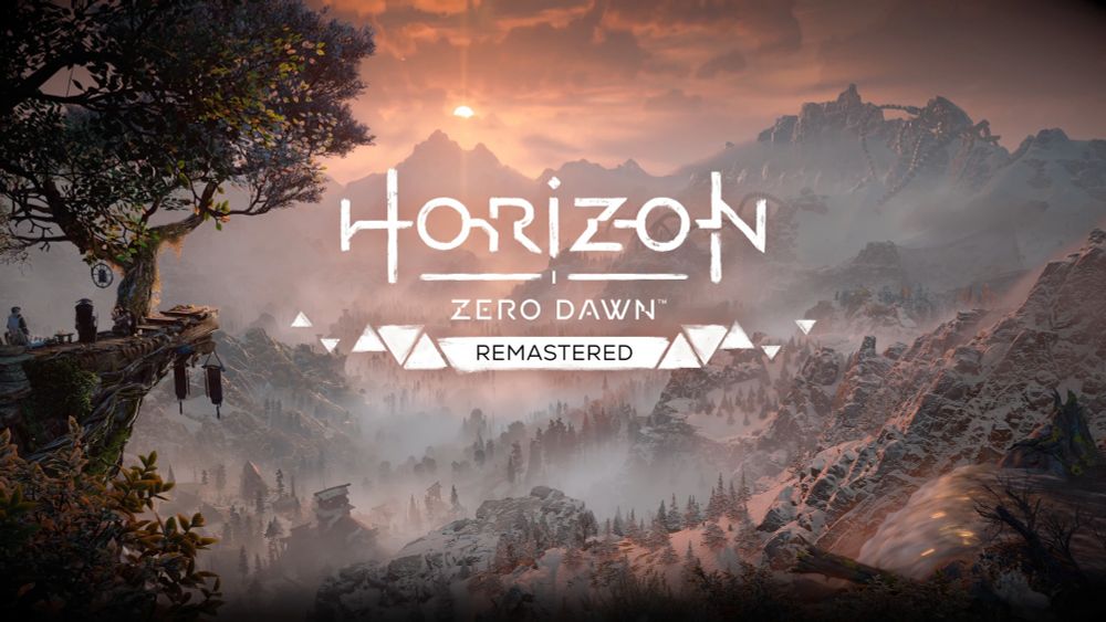 The title screen for Horizon: Zero Dawn (Remastered)