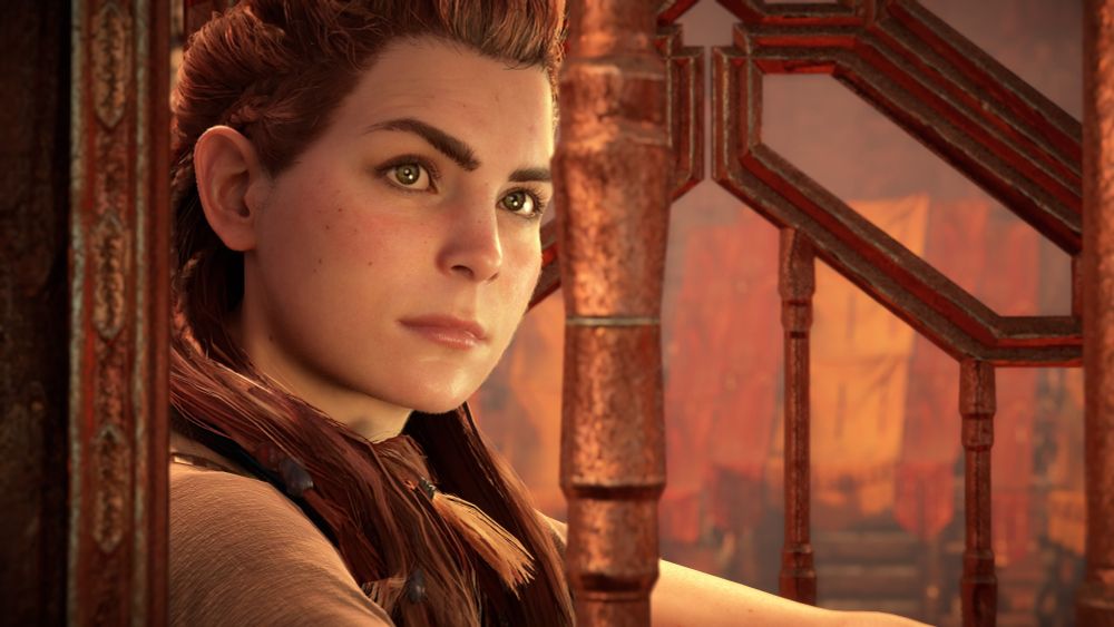 Screenshot of Aloy from Horizon: Zero Dawn.
