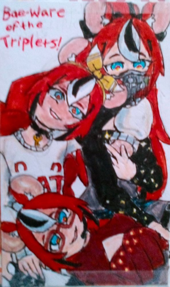 The Hakos Baelz triplets from her Future Star MV