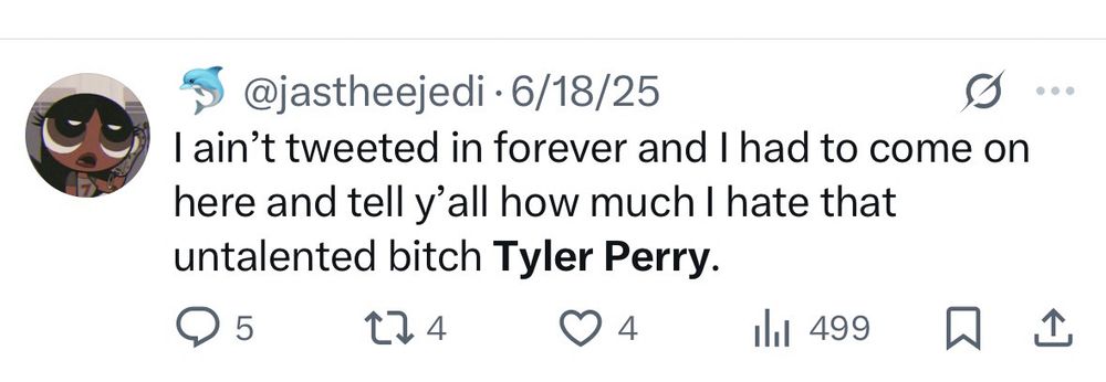 I’d win gold for how much I hate Tyler Perry 