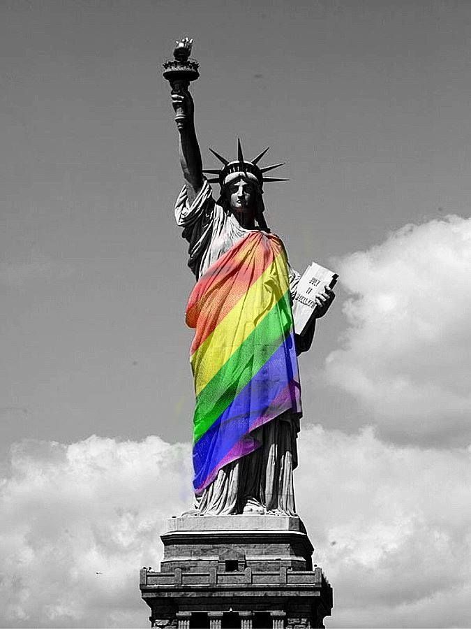 The Statue of Liberty draped in a Pride flag, as we kick off LGBTQ Pride Month, while our very own government spits in the face of its people! The vile hatred is unforgivable!

Happy Pride everyone 