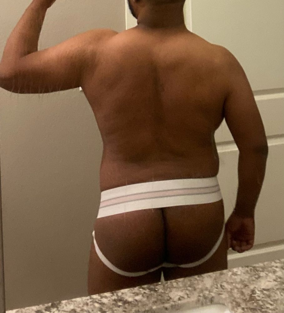 Part 2: back shot of stocky guy ass in jock