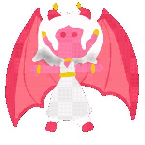 a gif of my dnd character zen, being rotated as if she were in a microwave