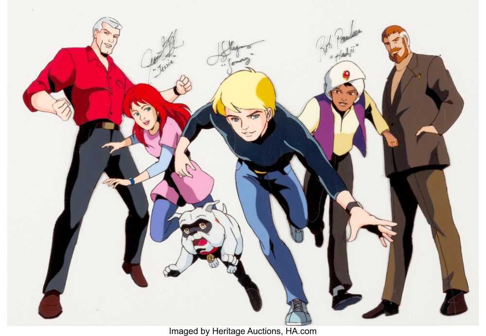 Five main characters and dog from The New Adventures of Johnny Quest