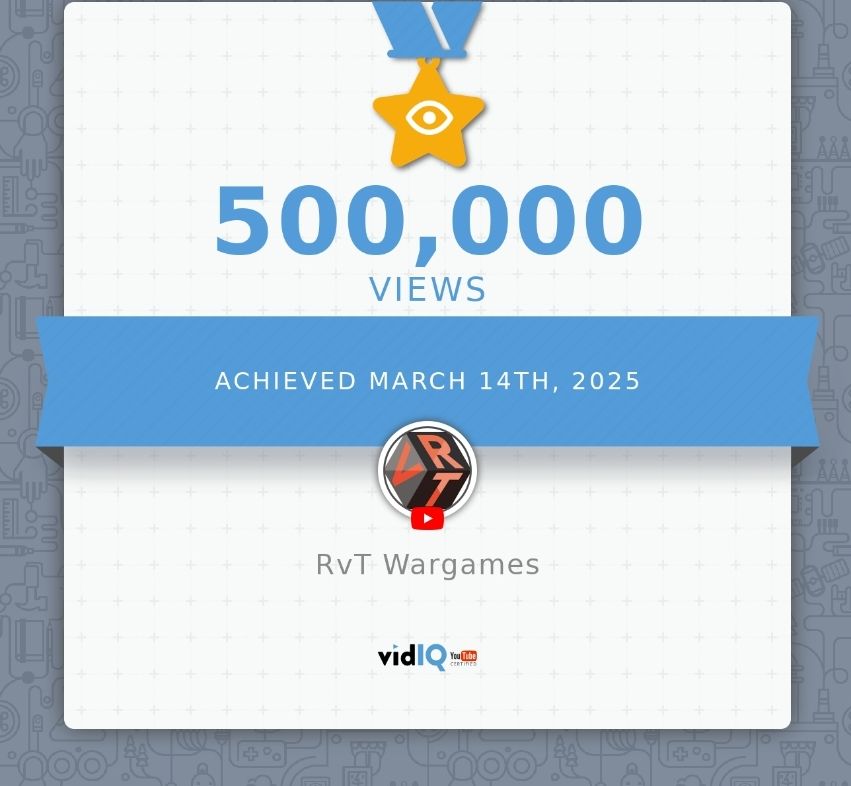 500k views of YouTube channel certificate