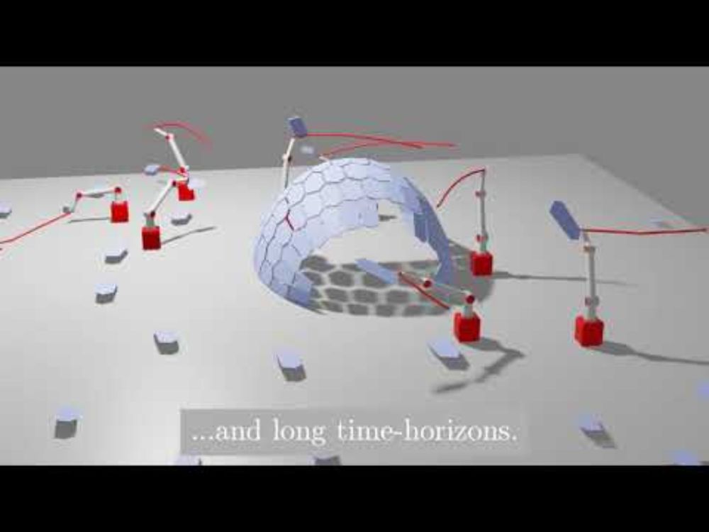 Long-Horizon Multi-Robot Rearrangement Planning for Construction Assembly
