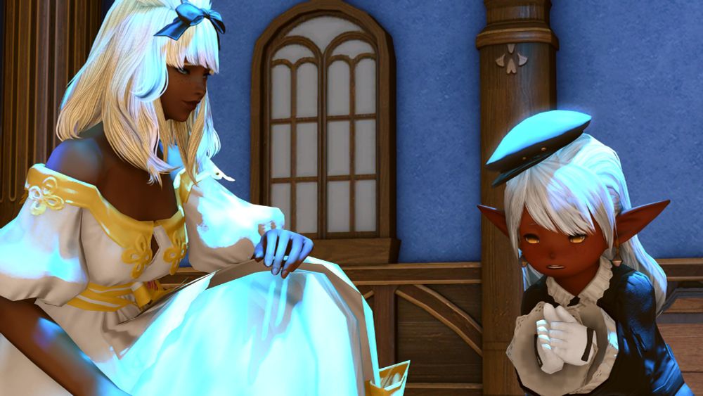 Mimiqa: "By the Twelve, it’s freezing in here! And I thought the house was unbearable this morning!"  

Aurora: "Oh no, I’m so sorry… I don’t notice the cold much anymore."  

Mimiqa: "N-no need to fret, darling! I shan't linger long in these frosty conditions. Now, to the matter at hand—your attire. As charming as your postal uniform may be, it’s hardly suited for the rigors of adventuring! Should a beast decide to make a meal of you, I fear it wouldn’t hold up. So, I’ve taken the liberty of crafting you proper gear—perfect for a budding adventurer such as yourself!"  