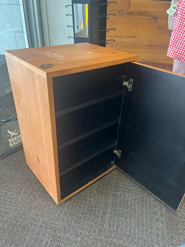Cabinet, separated from necklace display 