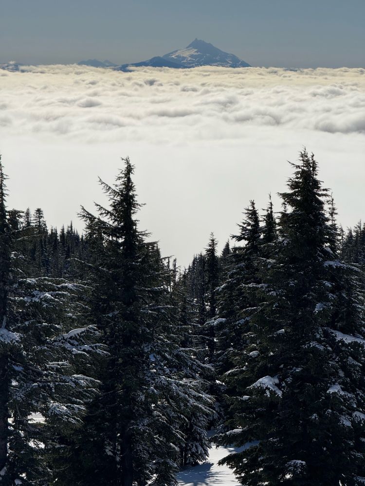 Snowy mountain top
