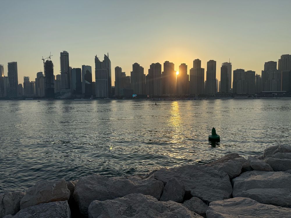 Sun rise over Jumeirah Beach