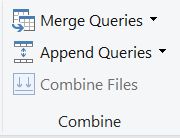 The "Combine" section of the Home Ribbon in Power Query, which shows Merge Queries, Append Queries, and Combine Files. But this is all irrelevant since the OP was talking about something else entirely and I just didn't read closely enough.