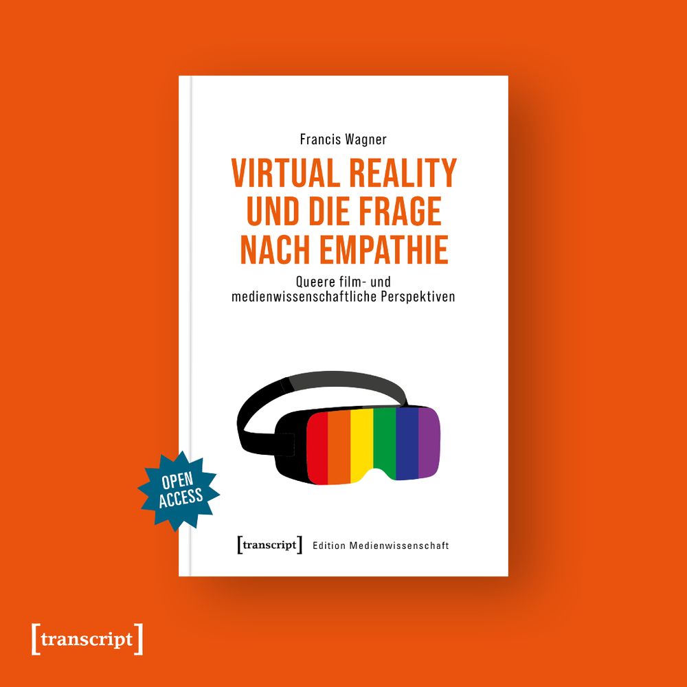 Das Buch-Cover von »Virtual Reality und die Frage nach Empathie« auf orangenem Hintergrund.
