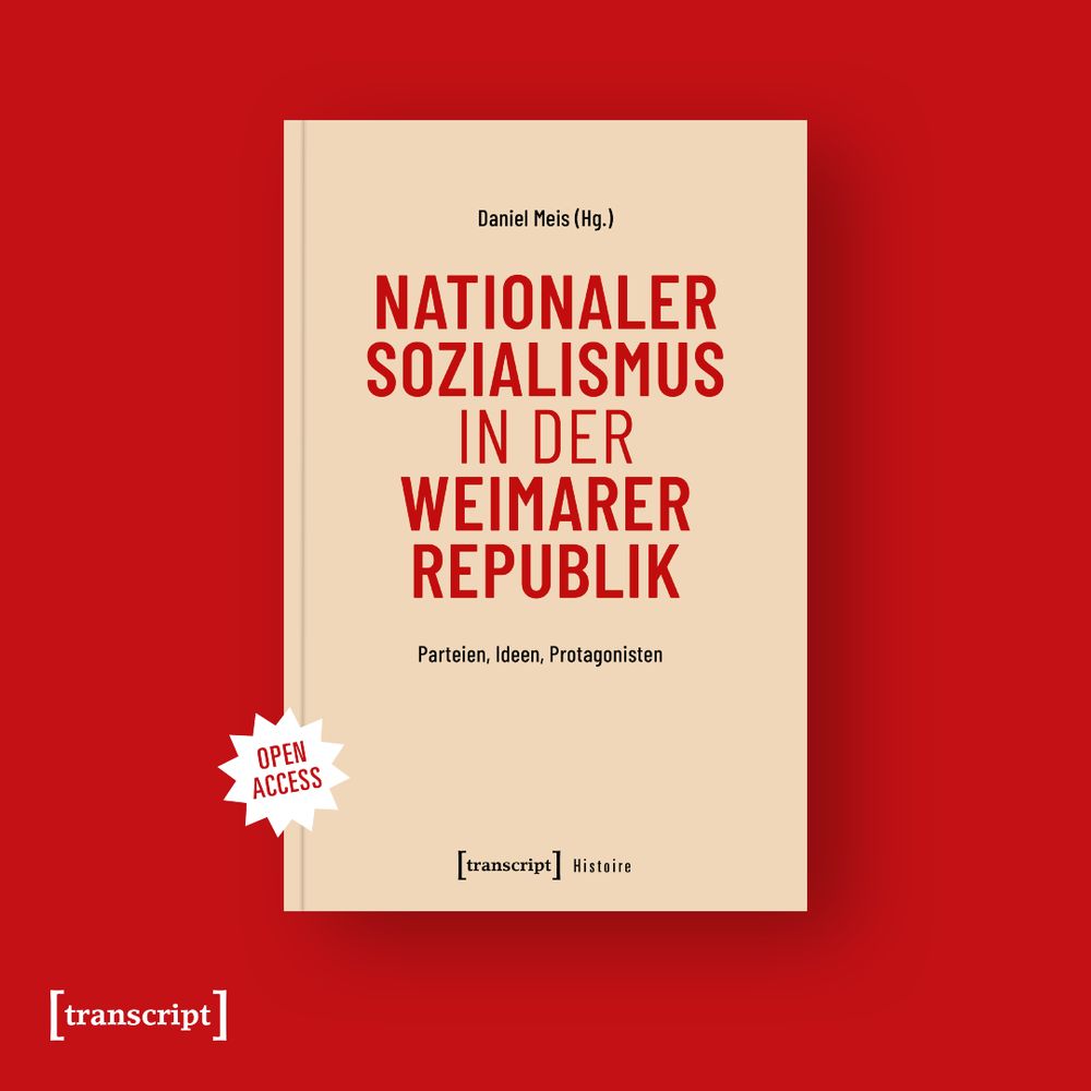 Das Buch-Cover von »Nationaler Sozialismus in der Weimarer Republik« auf rotem Hintergrund.
