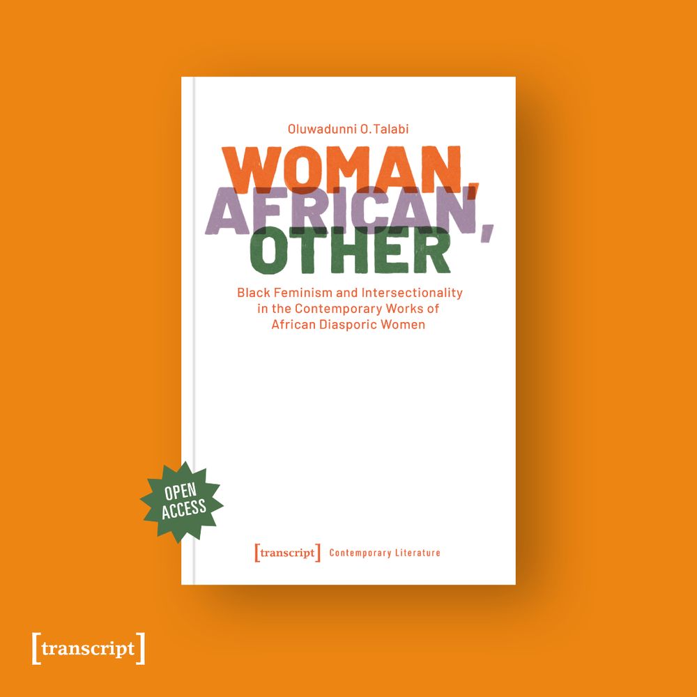 Das Buch-Cover von »Woman, African, Other« auf orangefarbenem Hintergrund.