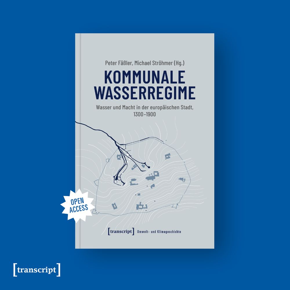 Das Buch-Cover von »Kommunale Wasserregime« auf dunkel blauem Hintergrund.
