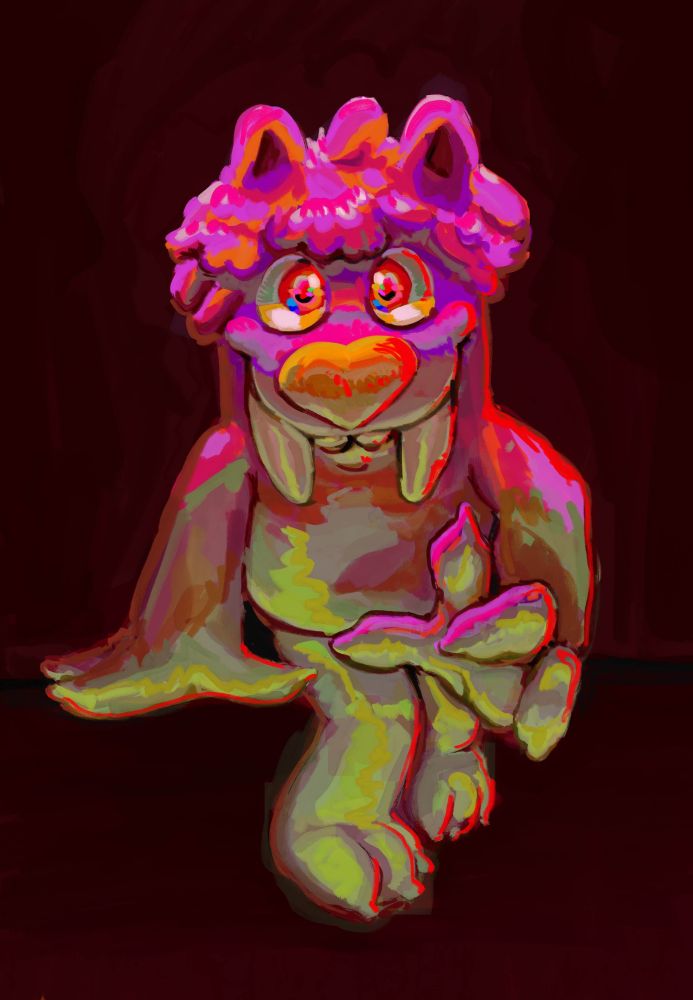 Painted portrait of werewolf-ish Beffica