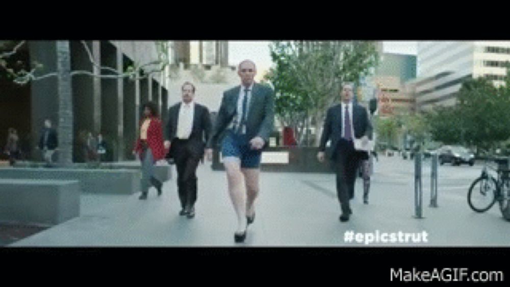 Dave's epic strut on Moneysupermarket advert on Make a GIF