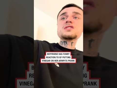 Vinegar on armpits prank to my bf 💀 (🎥: @bamy2741)