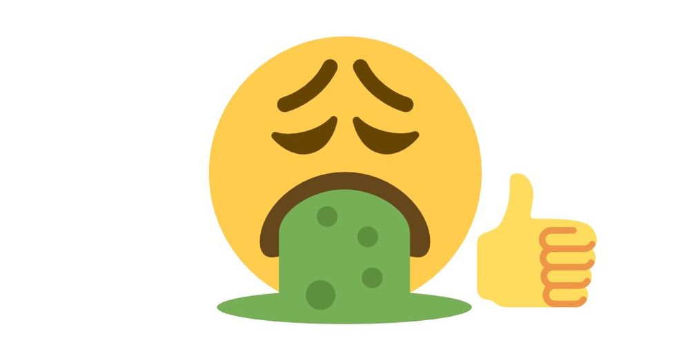 puking thumbs up emoji