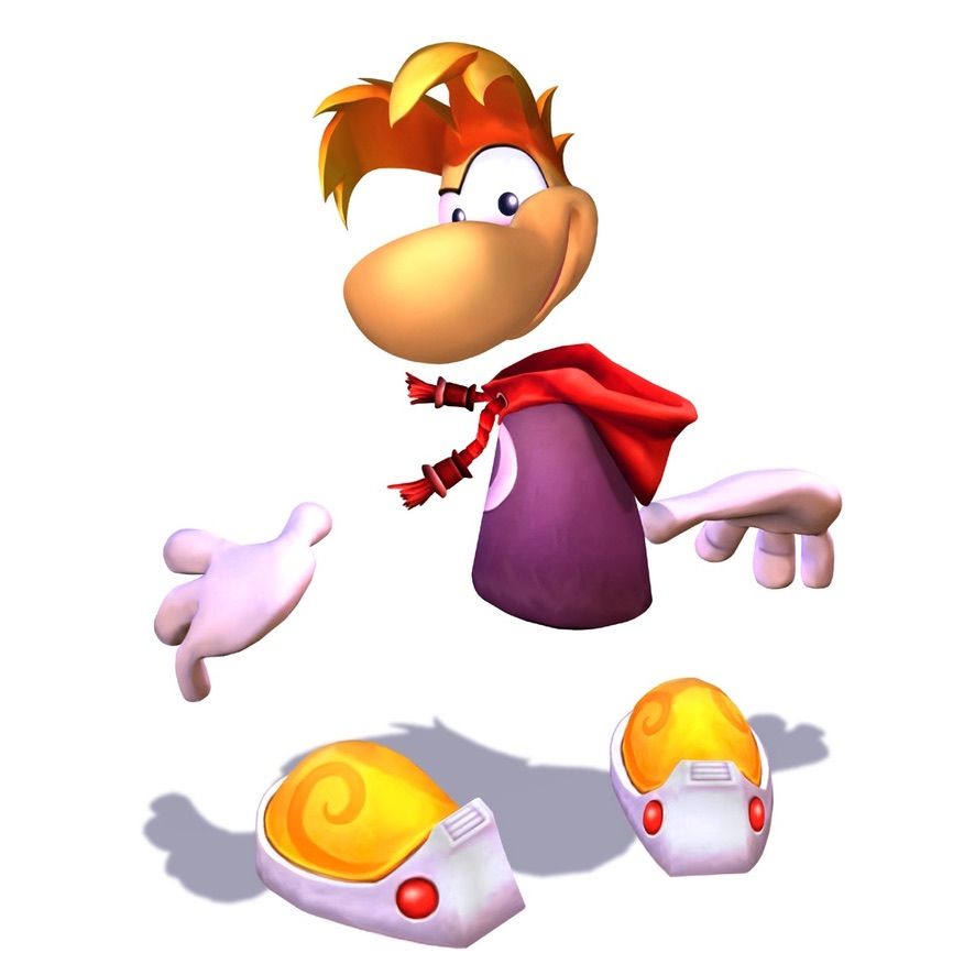 An offical 3D render of Rayman as he appears in Rayman 3