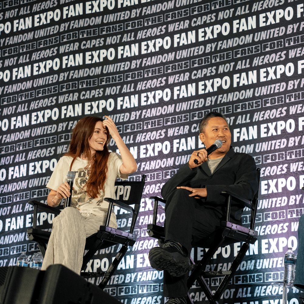 Image of Dante Masco and Michaela Murphy on the FAN EXPO Boston Stage