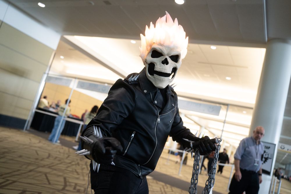 Image of cosplayer as Ghost Rider