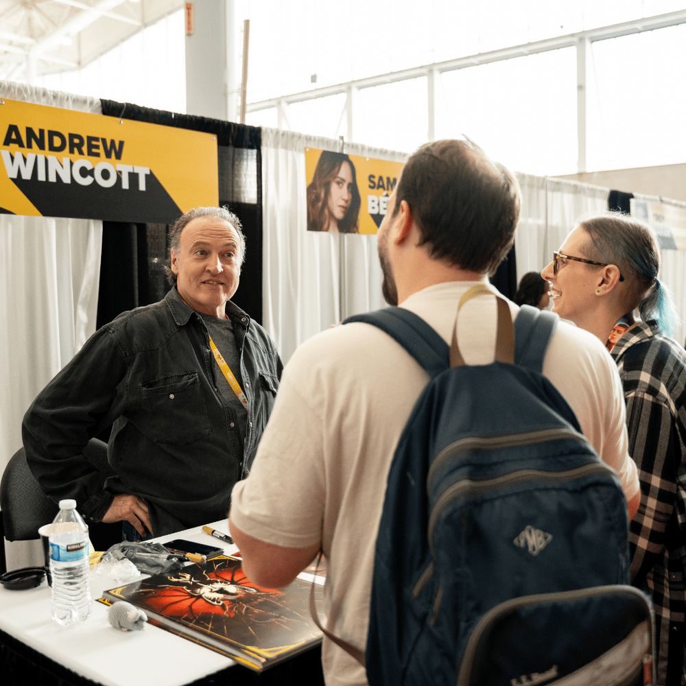 Image of fan meeting Andrew Winscott