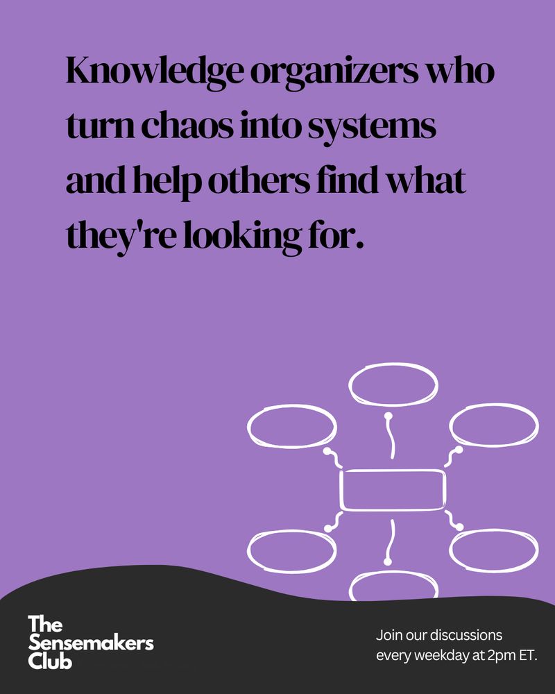 Knowledge organizers who turn chaos into systems and help others find what they're looking for.