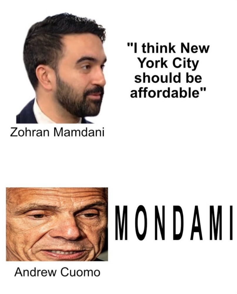 "I think New
York City should be affordable"
Zohran Mamdani
MONDAMI
Andrew Cuomo
