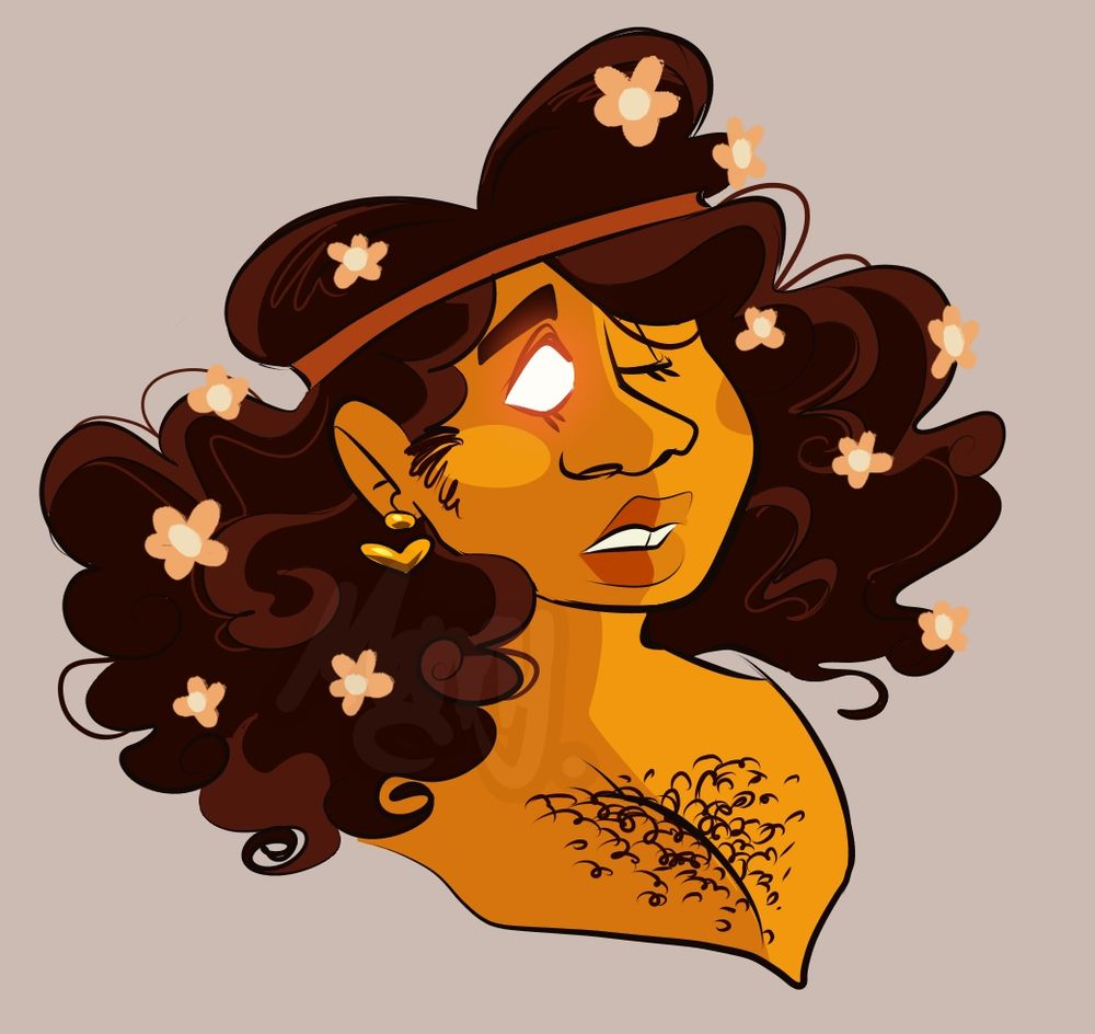 A colored headshot sketch of Thespius Green