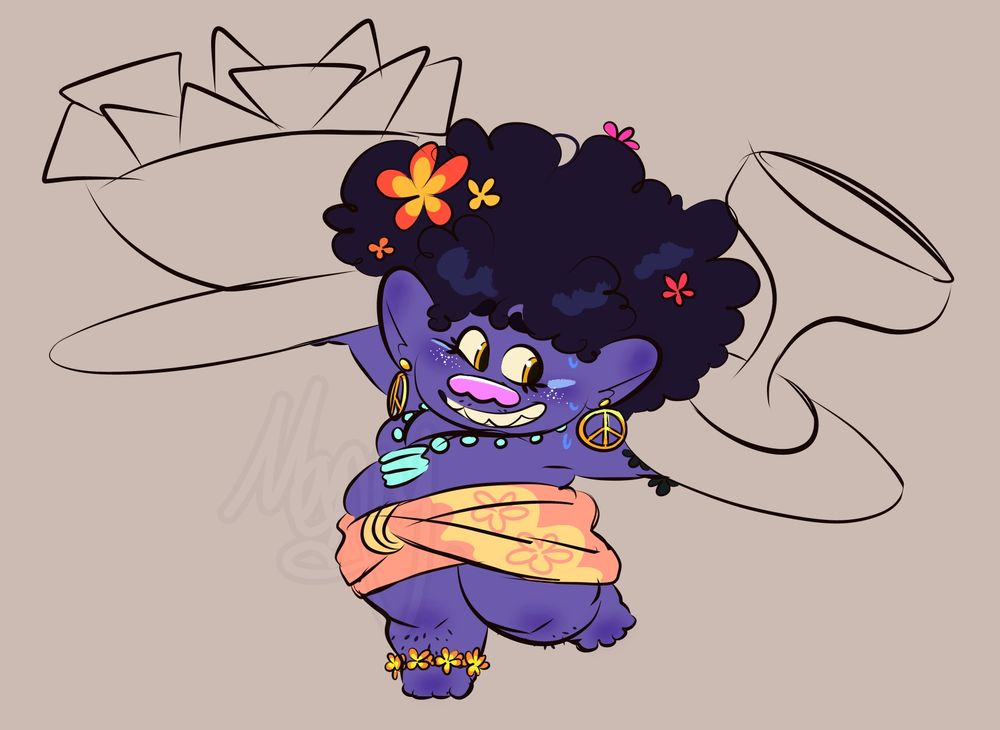 My Trollsona, Celest carrying nachos and a drink