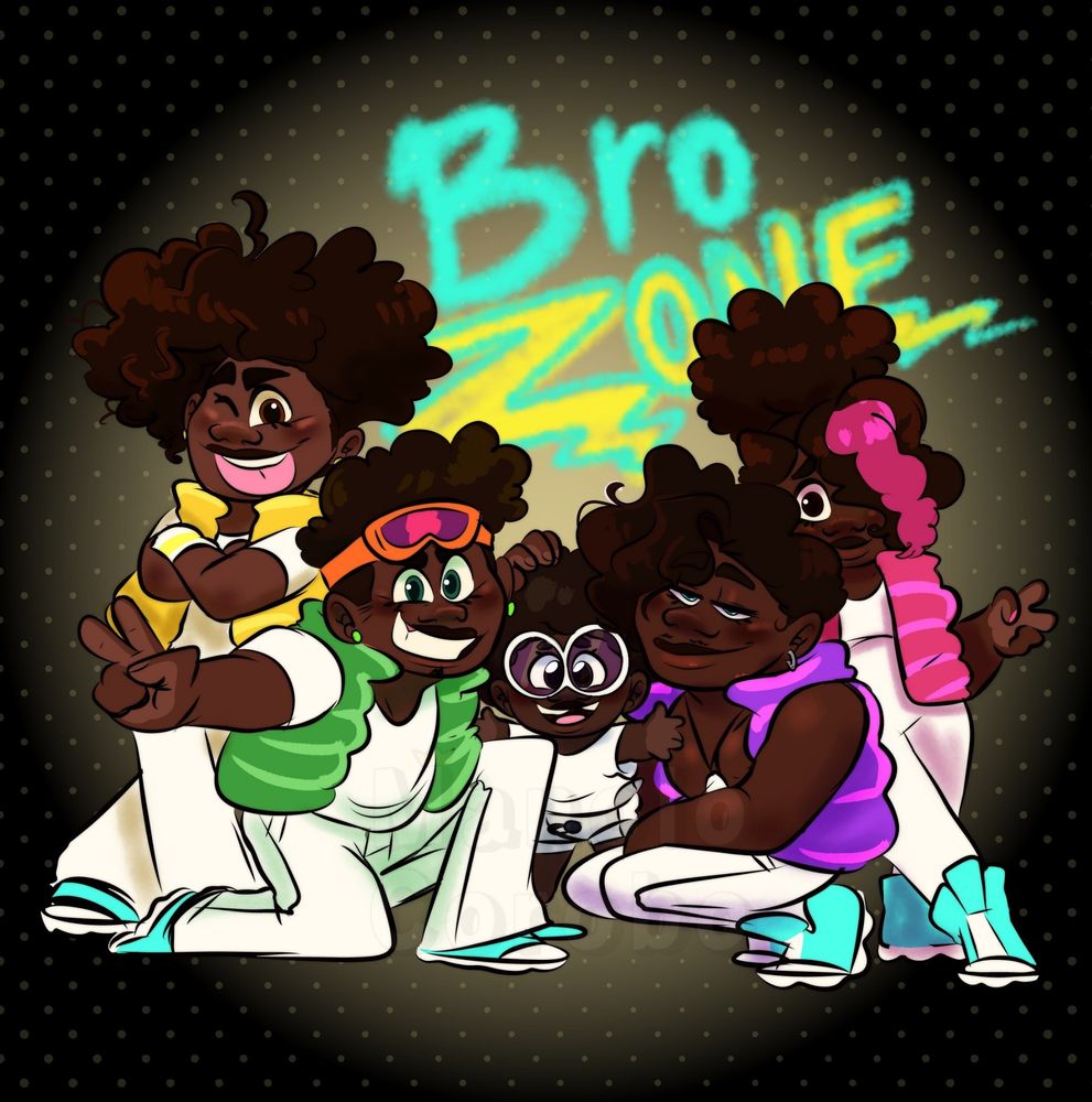 Young brozone. In order, Clay, John Dory, Bitty B, Bruce and Floyd, all looking at the viewer with welcoming smiles.