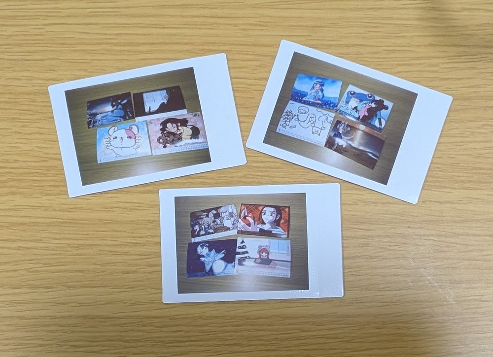 素敵なイラストたちを嬉しくなっちゃってチェキで撮ったやつ