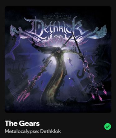 Album cover for "The Gears" by Dethklok
