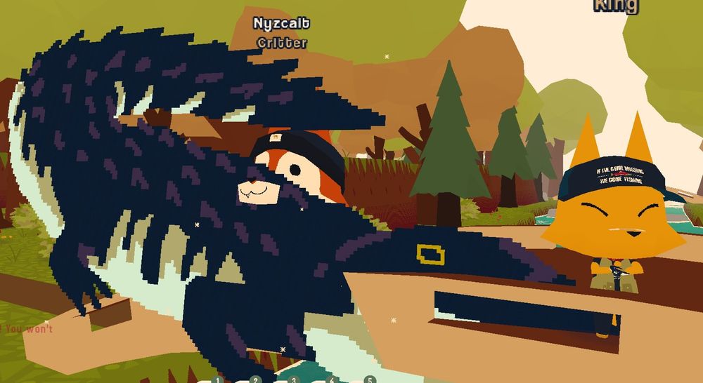 Nyz caught a awesome and cool big gator while Digby caught a tiny little pathetic baby-man gator