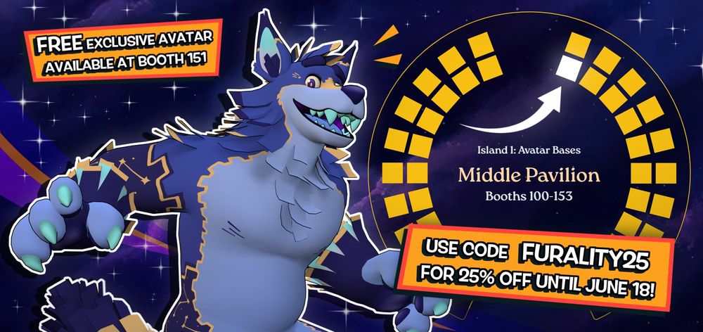 Come visit my Dealers Den Booth 151 at Furality Somna | You can use Code FURALITY25 until June 18 on Gumroad for 25% off the WerePiñata