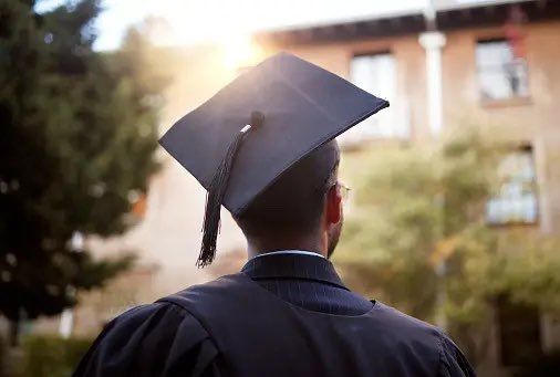 A person graduating