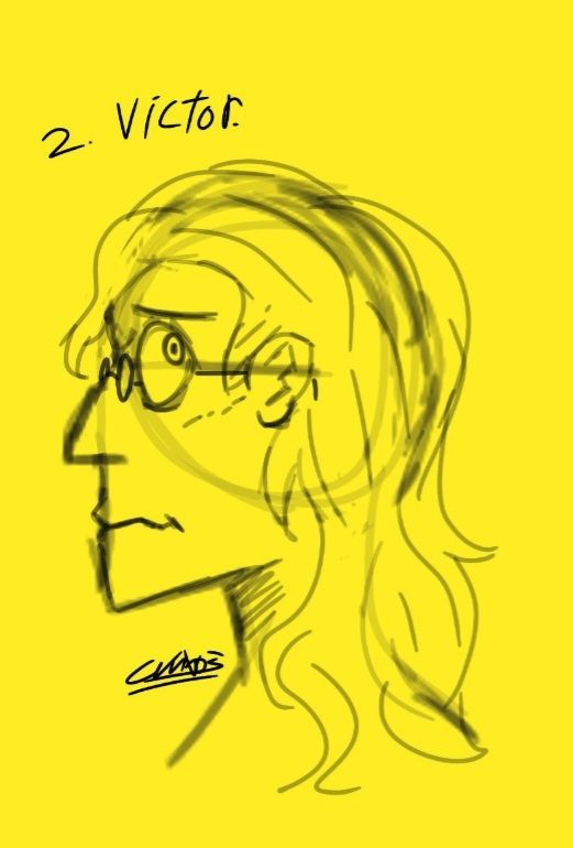 Sketch of Victor Frankenstein 