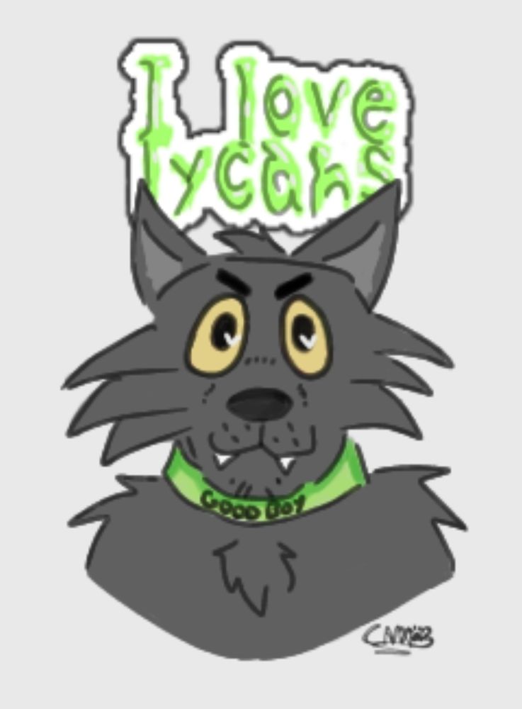 I love lycans mock sticker 