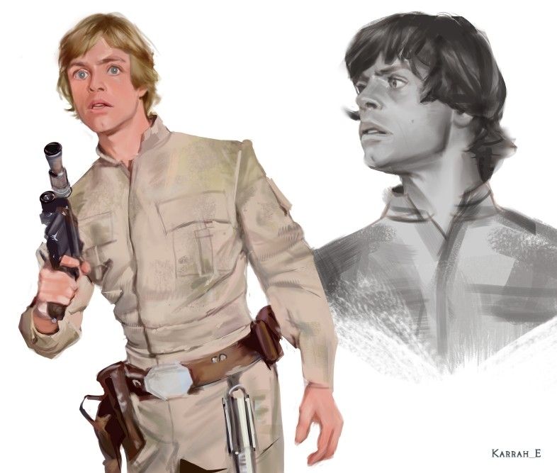 Stylised Luke Skywalker portraits 