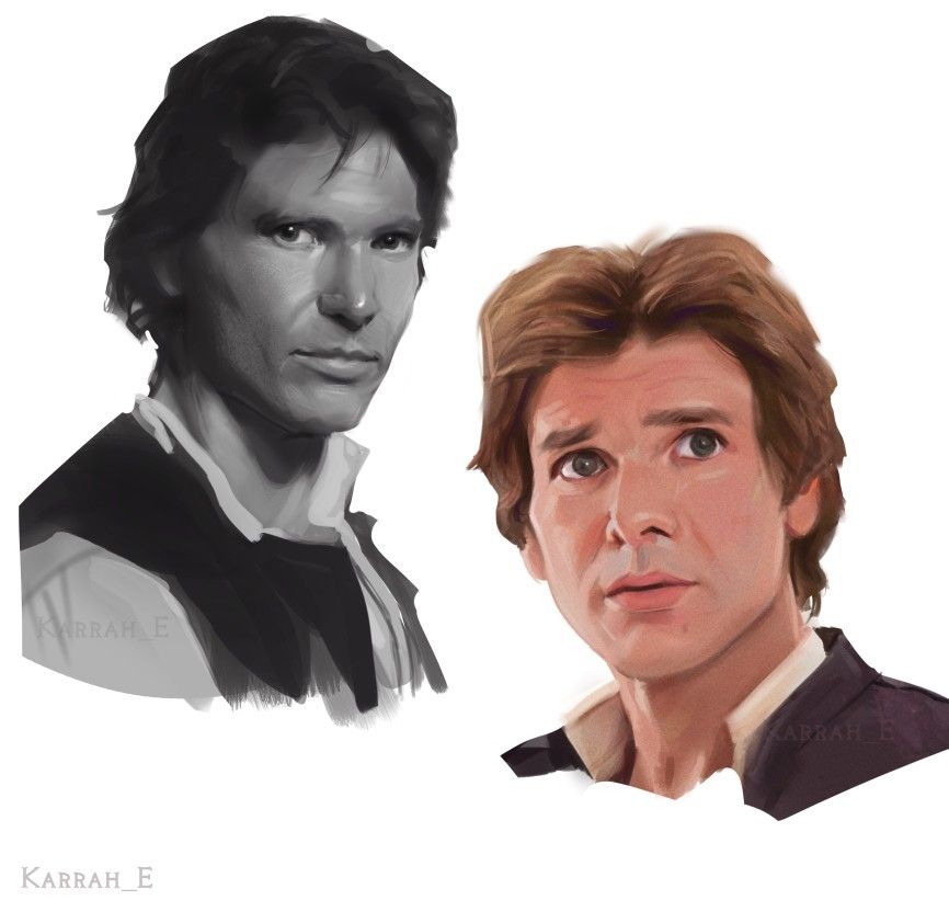 Stylised Han Solo portraits 