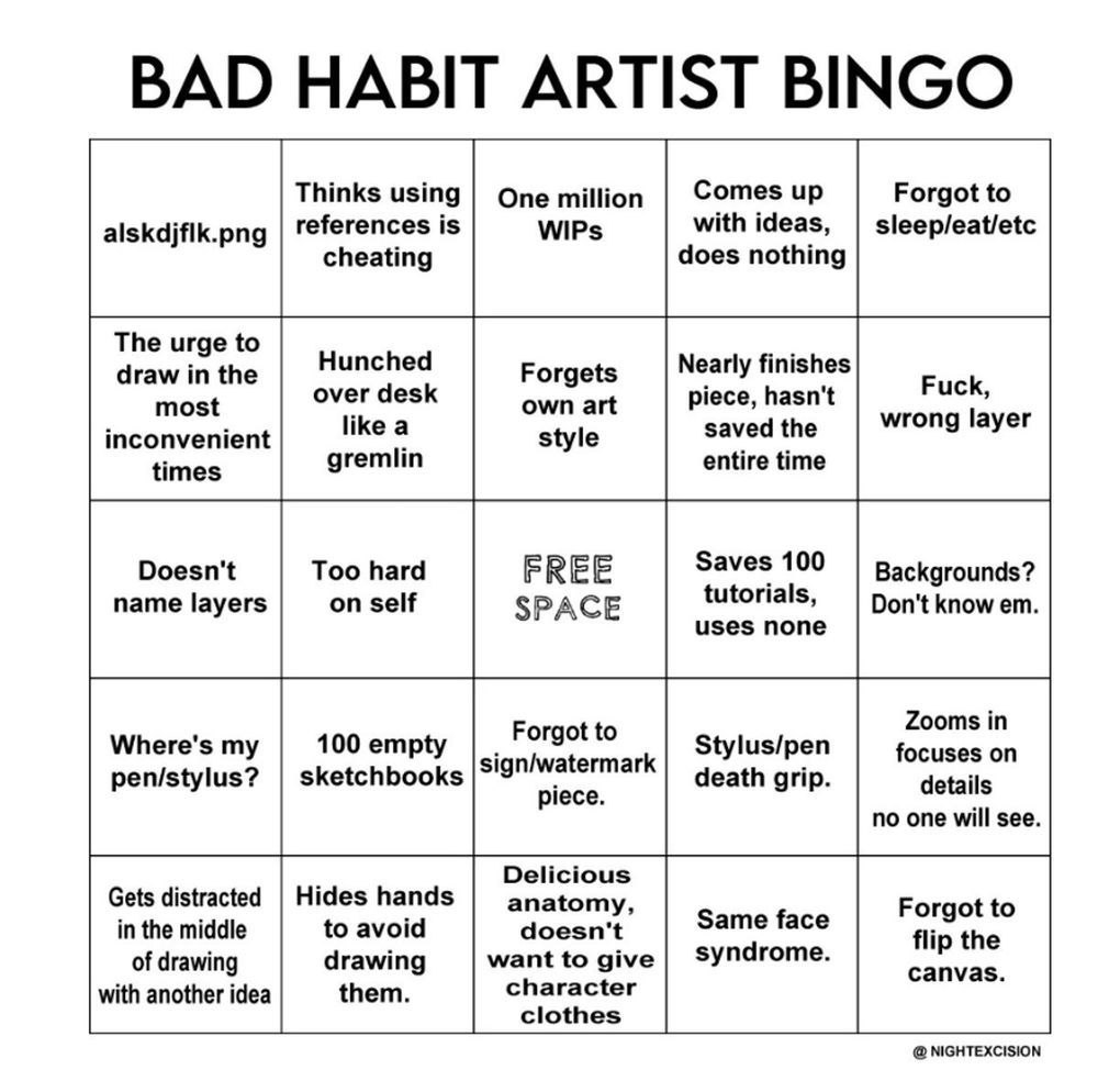 Black bingo template