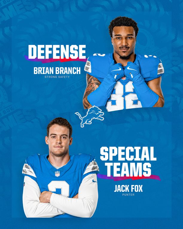 Congratulations to the #DETROIT #LIONS named to the #NFL #PROBOWL team!