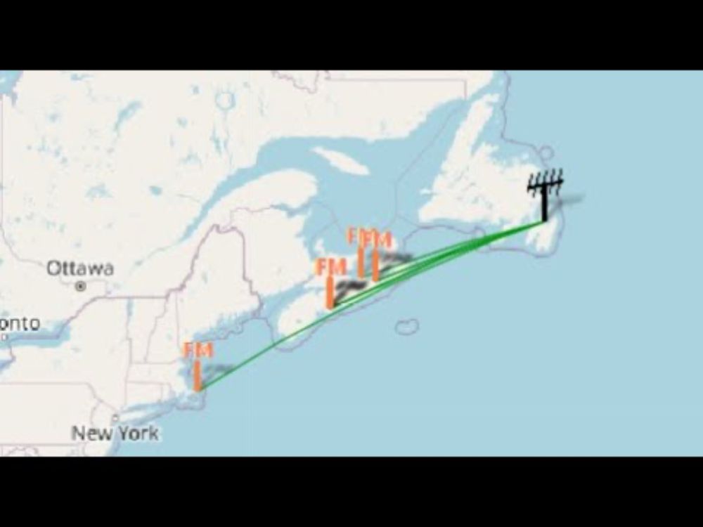 July 15, 2025 WBUH Brewster, MA via Tropo ducting - 21 kW, 1471 km