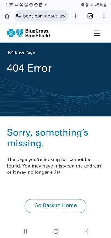 404 error for their leadership page
