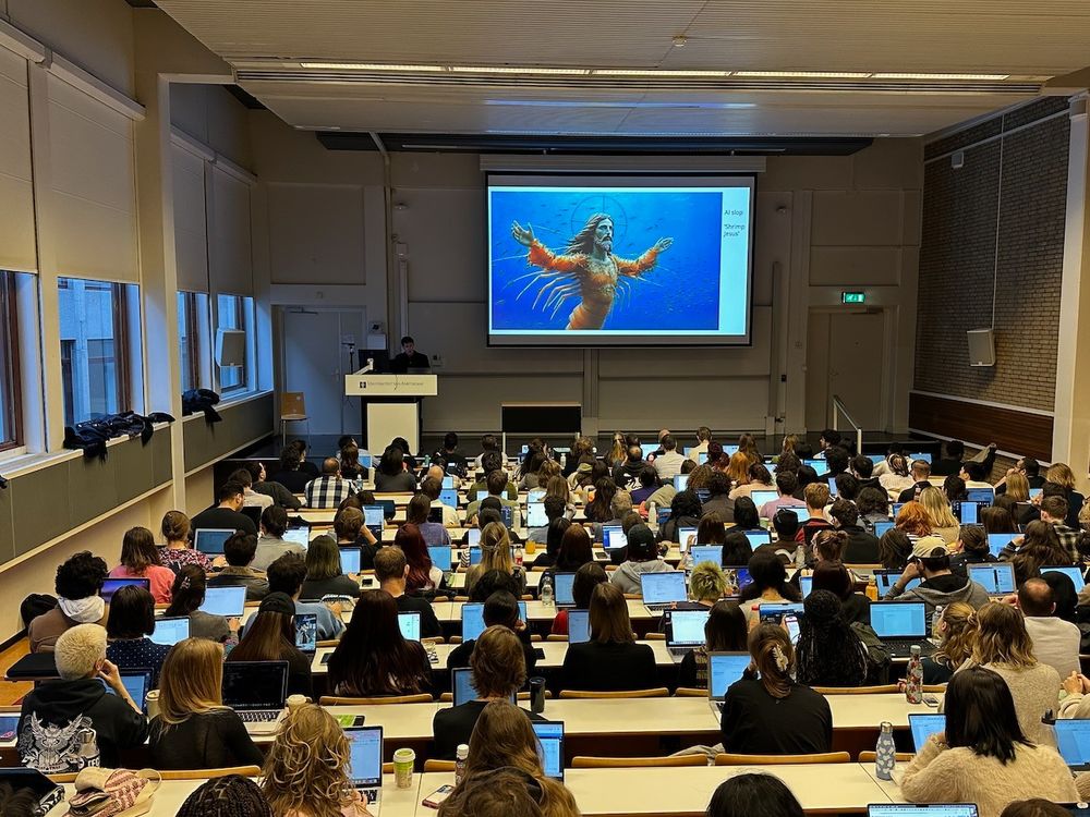 Richard Rogers opening Digital Methods Winter School 2025 - with image of "shrimp Jesus".