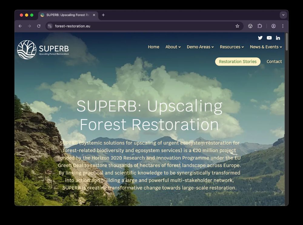 screenshot of https://forest-restoration.eu/