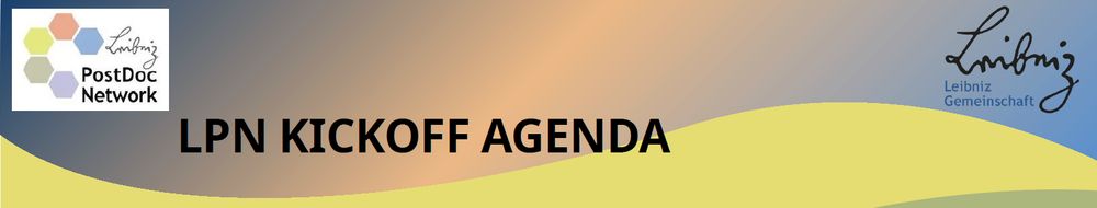 LPN Kickoff Agenda with the Logos of the Leibniz PostDoc Network and the Leibniz Association
