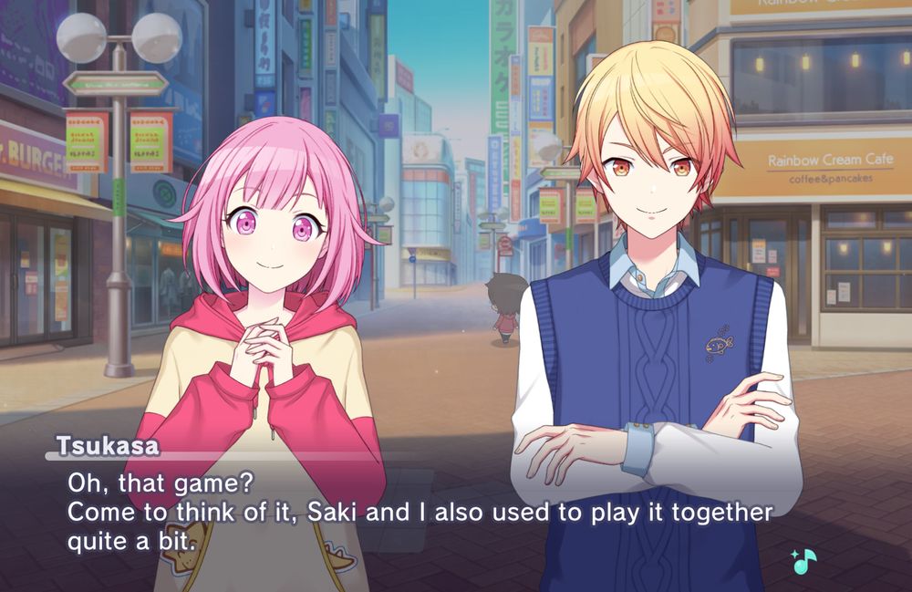 Tsukasa: Oh, that game? Come to think of it, Saki and I also used to play it together quite a bit.