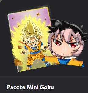 Pacote de decorações de avatar no discord, temático do "Mini Goku" de Dragon Ball Daima. Um banner com o personagen transformado em Super Saiyajin e um overlay de avatar com a roupinha clássica e o cabelo dele